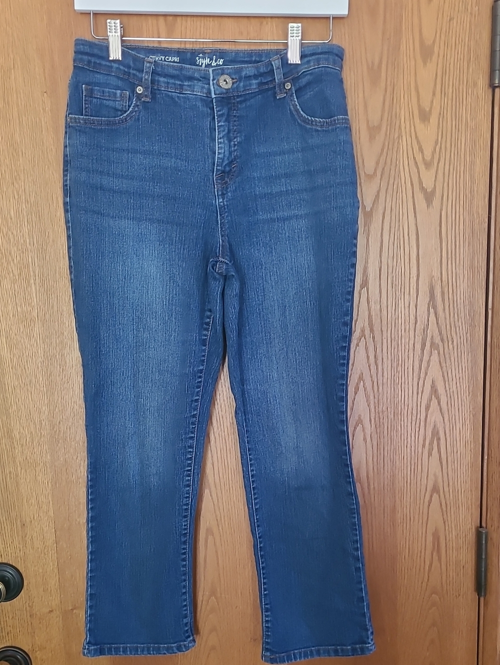 Style & Co. Women's Straight Leg Jeans - Mid Blue Wash